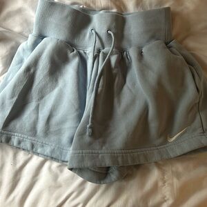 blue nike sweat shorts